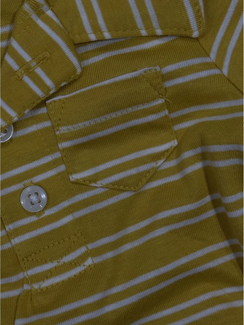 Carter's Baby Boys' 3M Polo Bodysuit Yellow White Striped
